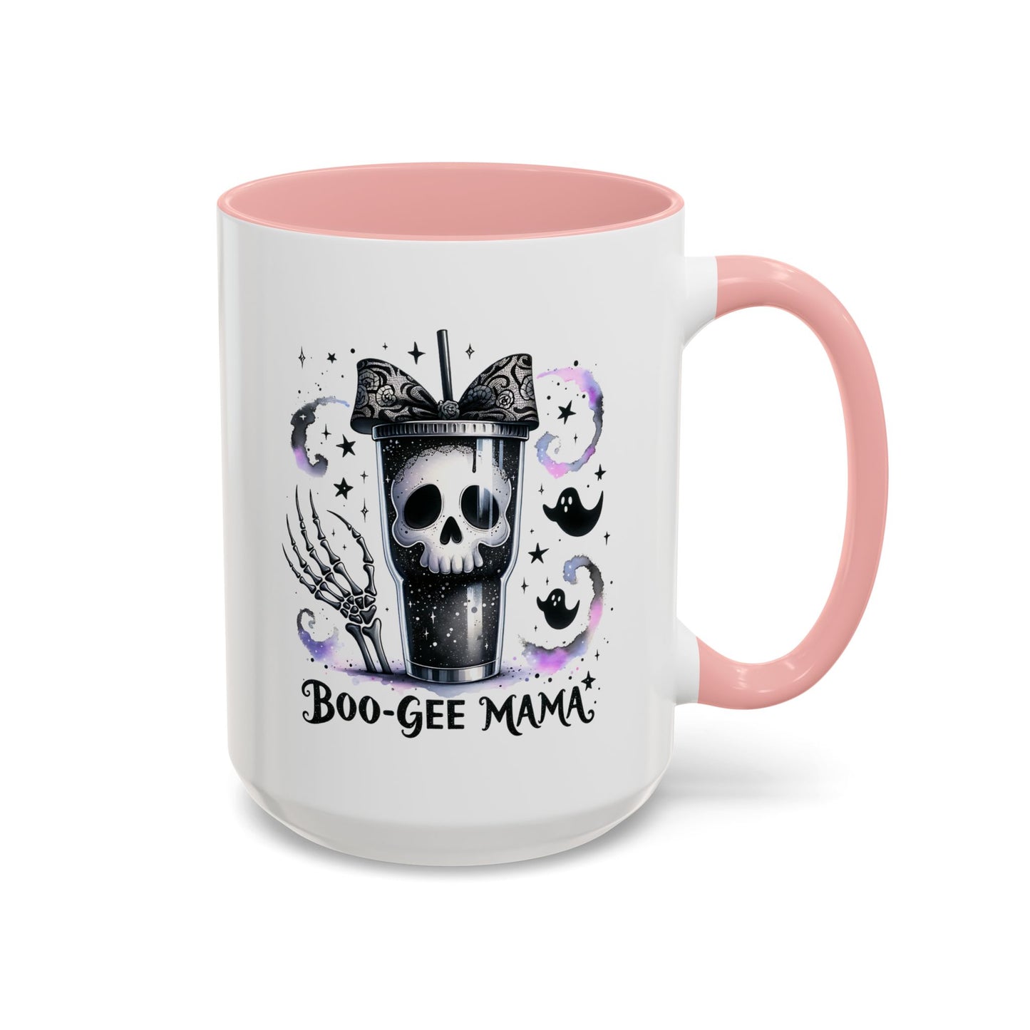 Boo-Gee Mama Spooky Halloween Coffee Mug, Boo-Gee Mama Drinkware, Cute Skeleton Mug, Witchy Gift for Moms, Unique Coffee Cup