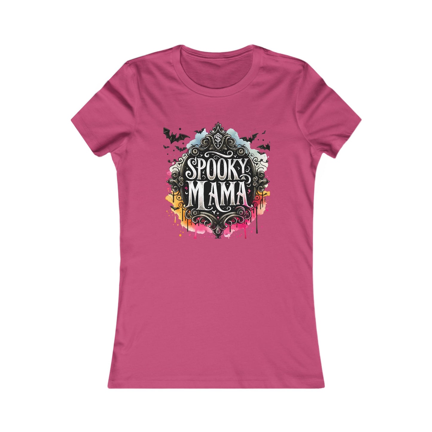 Spooky Mama Soft Bella Canvas Halloween Tee, Women's Graphic T-Shirt, Cute Halloween Outfit, Halloween Gift, Fall Fashion, Spooky Season Style