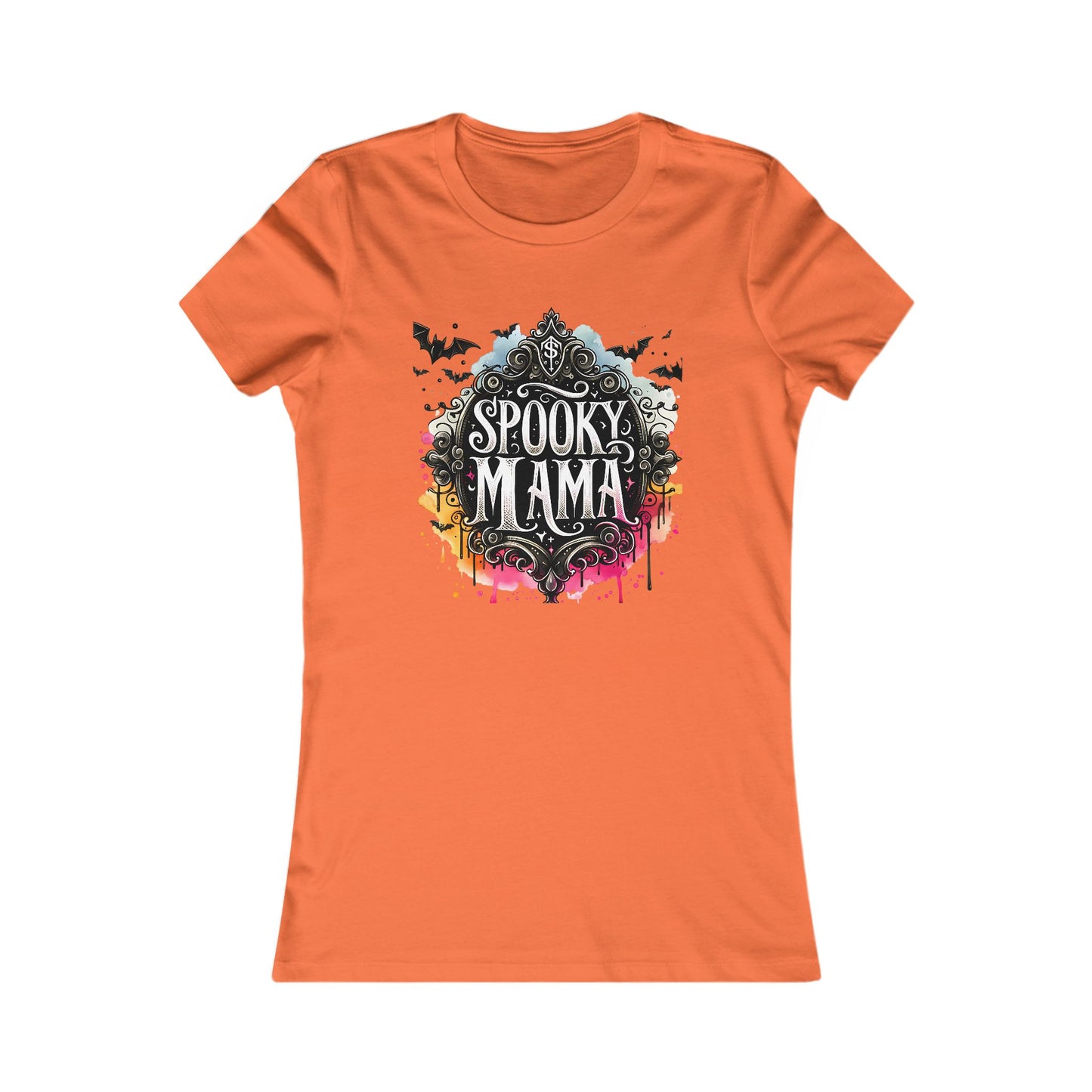 Spooky Mama Soft Bella Canvas Halloween Tee, Women's Graphic T-Shirt, Cute Halloween Outfit, Halloween Gift, Fall Fashion, Spooky Season Style