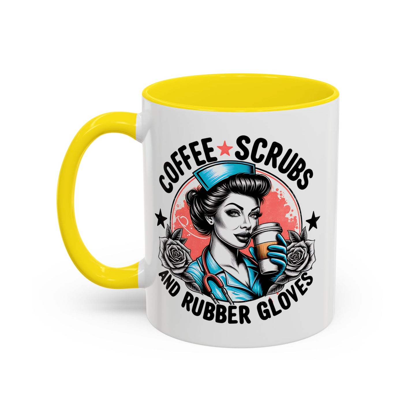 Coffee Lover's Accent Mug: Perfect for Nurses, Gifts for Healthcare Workers, Funny Medical Gifts, Kitchen Decor, Unique Coffee Mugs