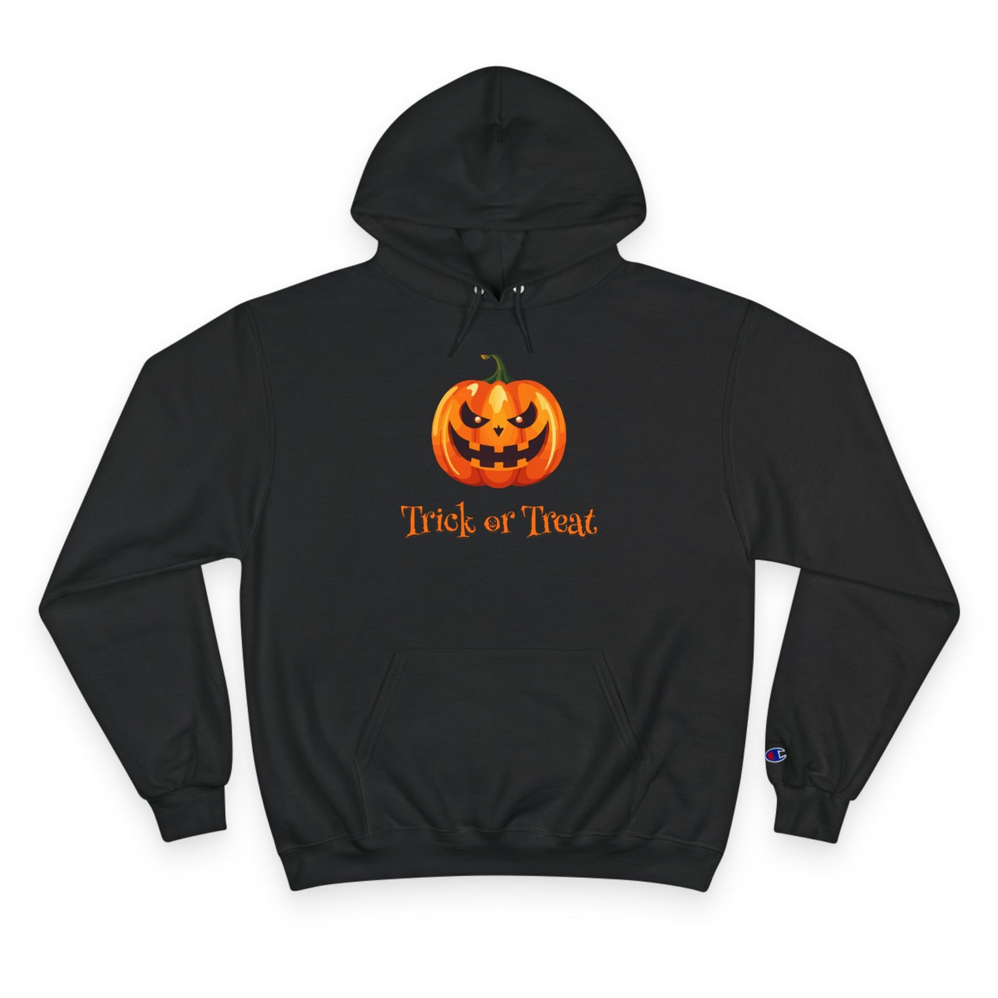 Trick or Treat Halloween Pumpkin Champion Hoodie, Trick or Treat Sweatshirt, Fall Fashion, Cozy Layering, Halloween Costume, Spooky Season