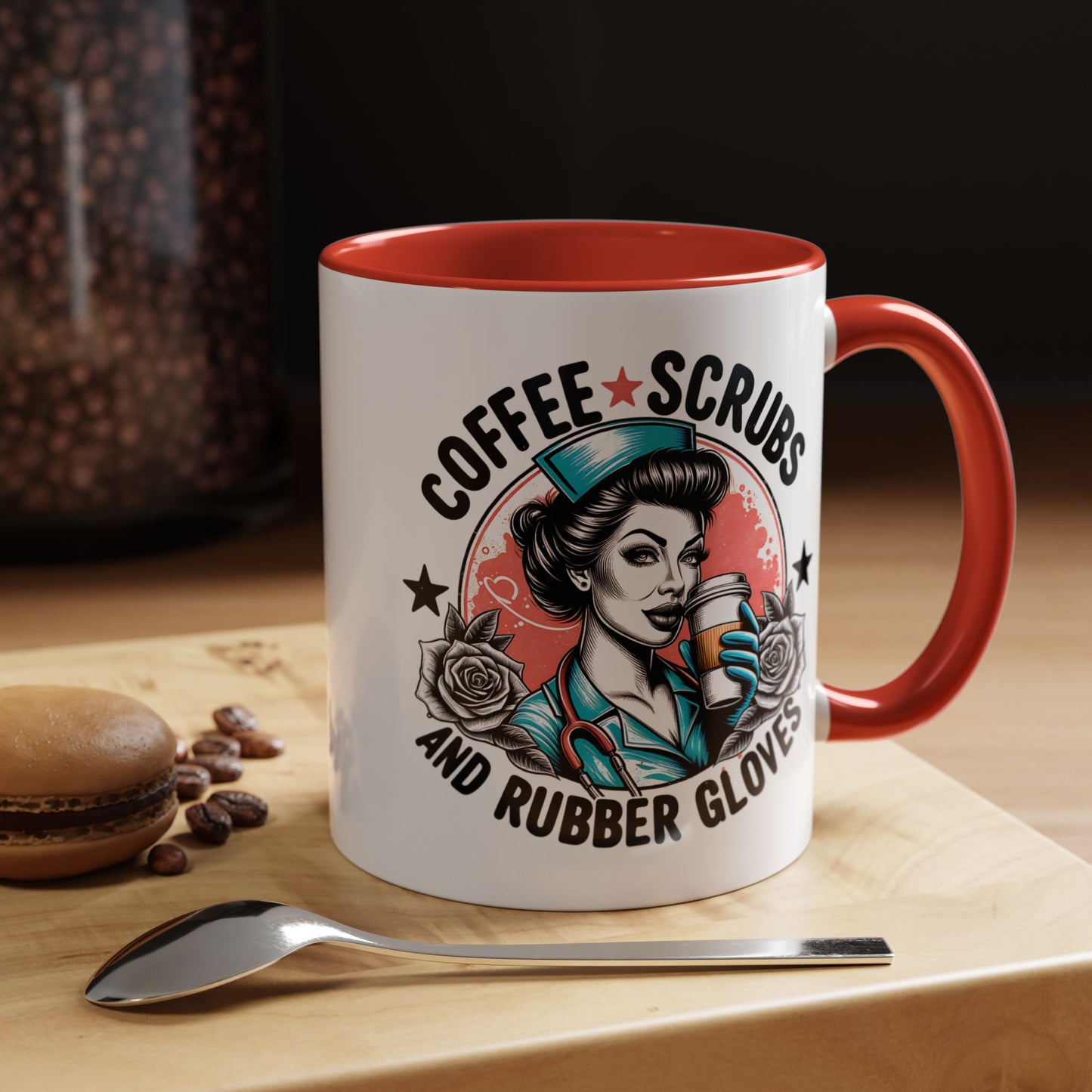 Coffee Lover's Accent Mug: Perfect for Nurses, Gifts for Healthcare Workers, Funny Medical Gifts, Kitchen Decor, Unique Coffee Mugs