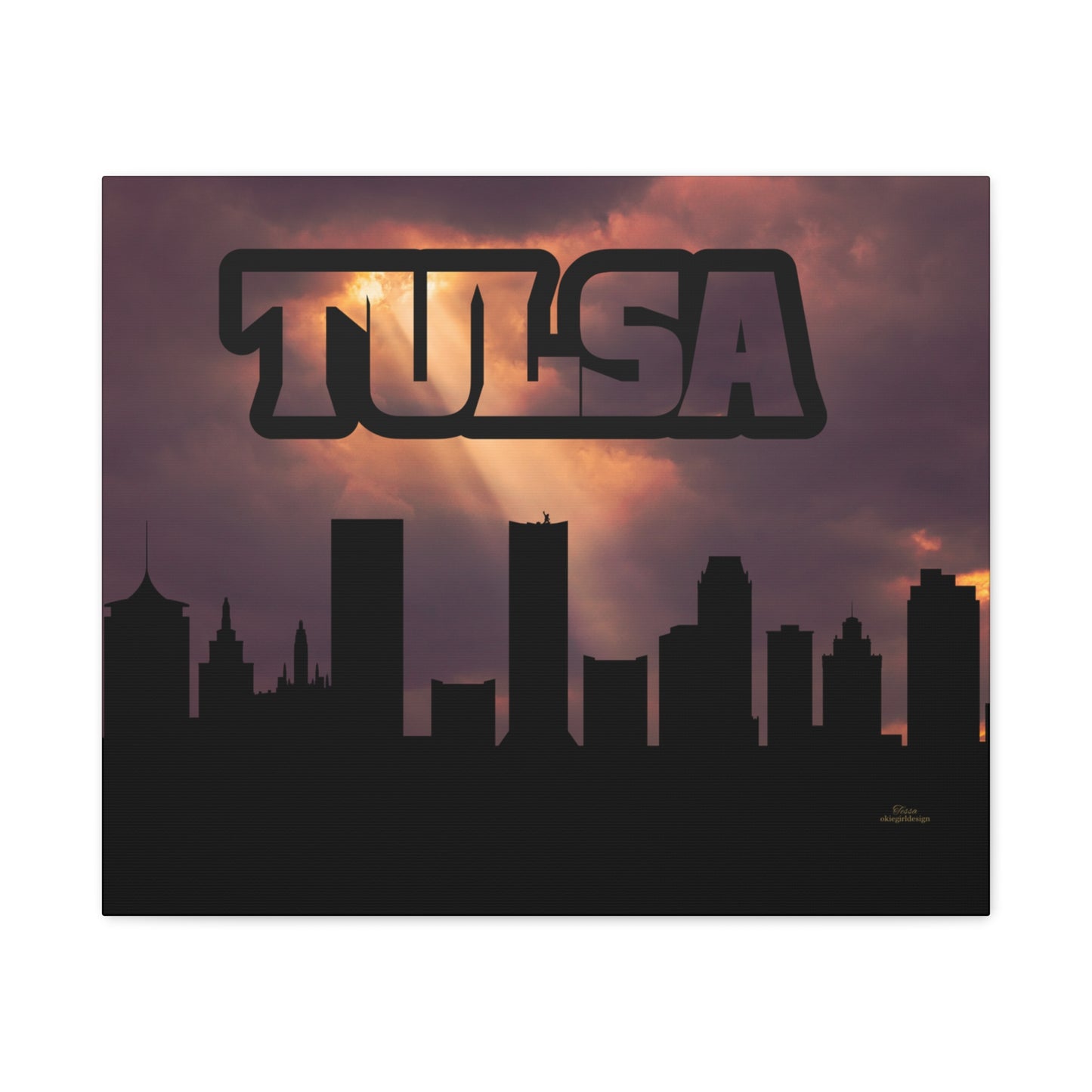 Tulsa Skyline Canvas Wall Art, Modern Home Décor, Urban Art Print, Cityscape Decoration, Gift for Tulsa Lovers