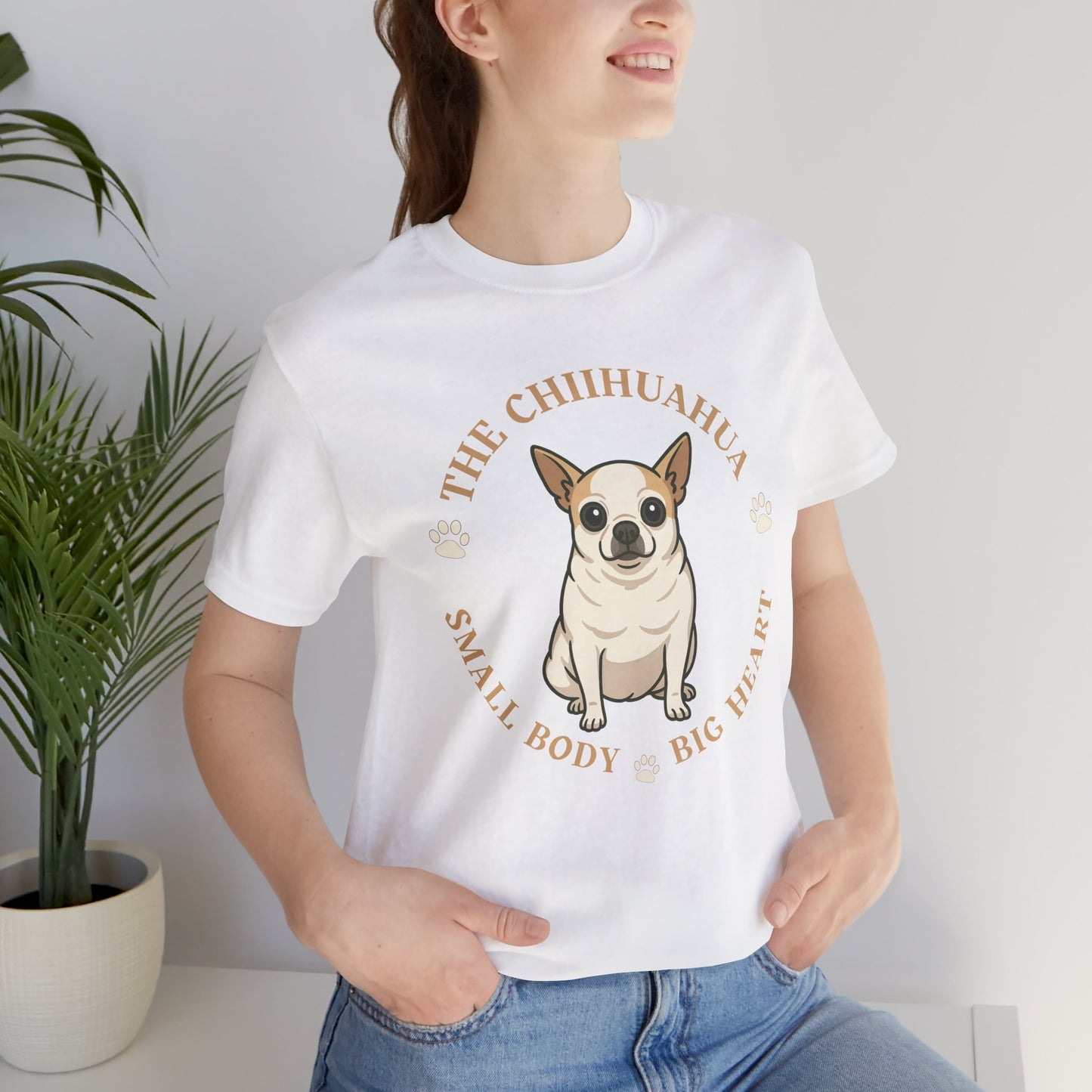 Chihuahua Lover Tee - Small Body Big Heart Unisex Short Sleeve T-Shirt