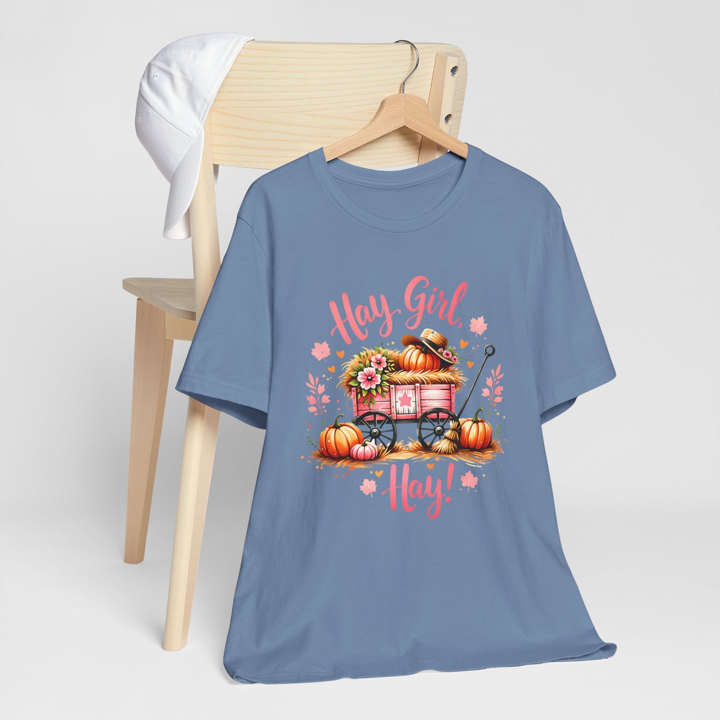 Hay Girl Hay T-Shirt Cute Fall Tee Autumn Fashion Halloween Thanksgiving Hay Girl Hay Shirt