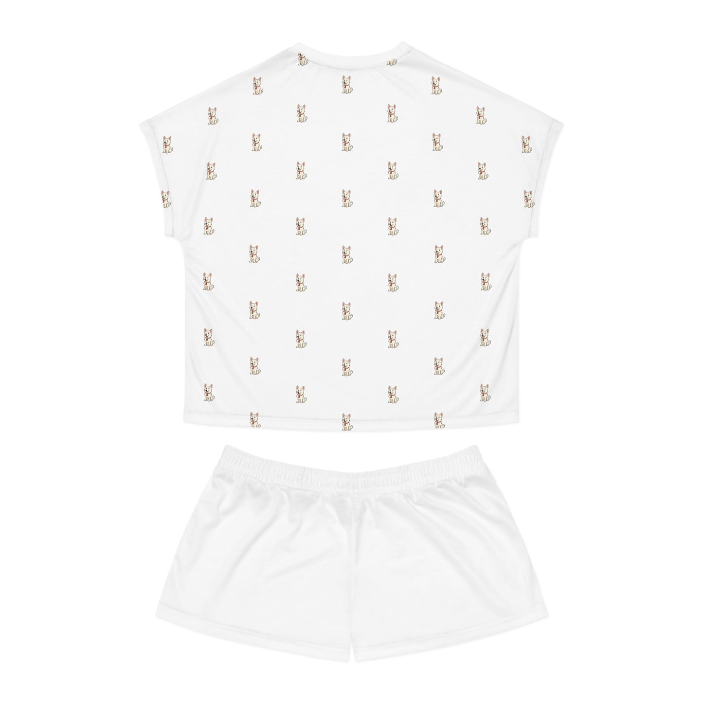 White German Shephard Pajama Set Animal Lover PJs Comfortable Sleepwear Summer Loungewear Gift for Pet Owners Cozy Nights