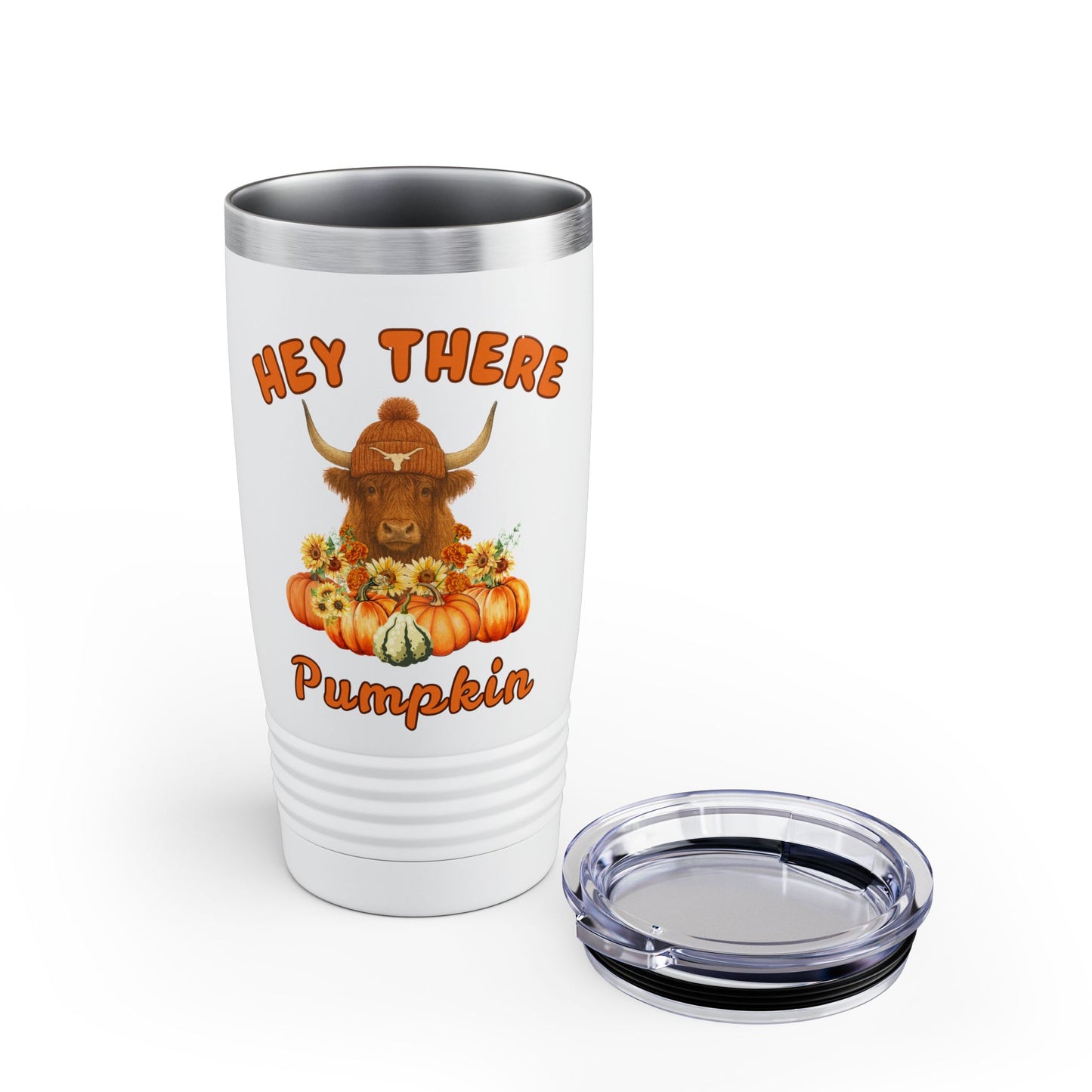 Highland Cow Longhorn Fan Tumbler 20oz Highland Cow Cozy Autumn Tumbler, Fall Coffee Travel Mug, Pumpkin Spice Lover Gift, Seasonal Drinks Travel Cup, Personalized Car Mug