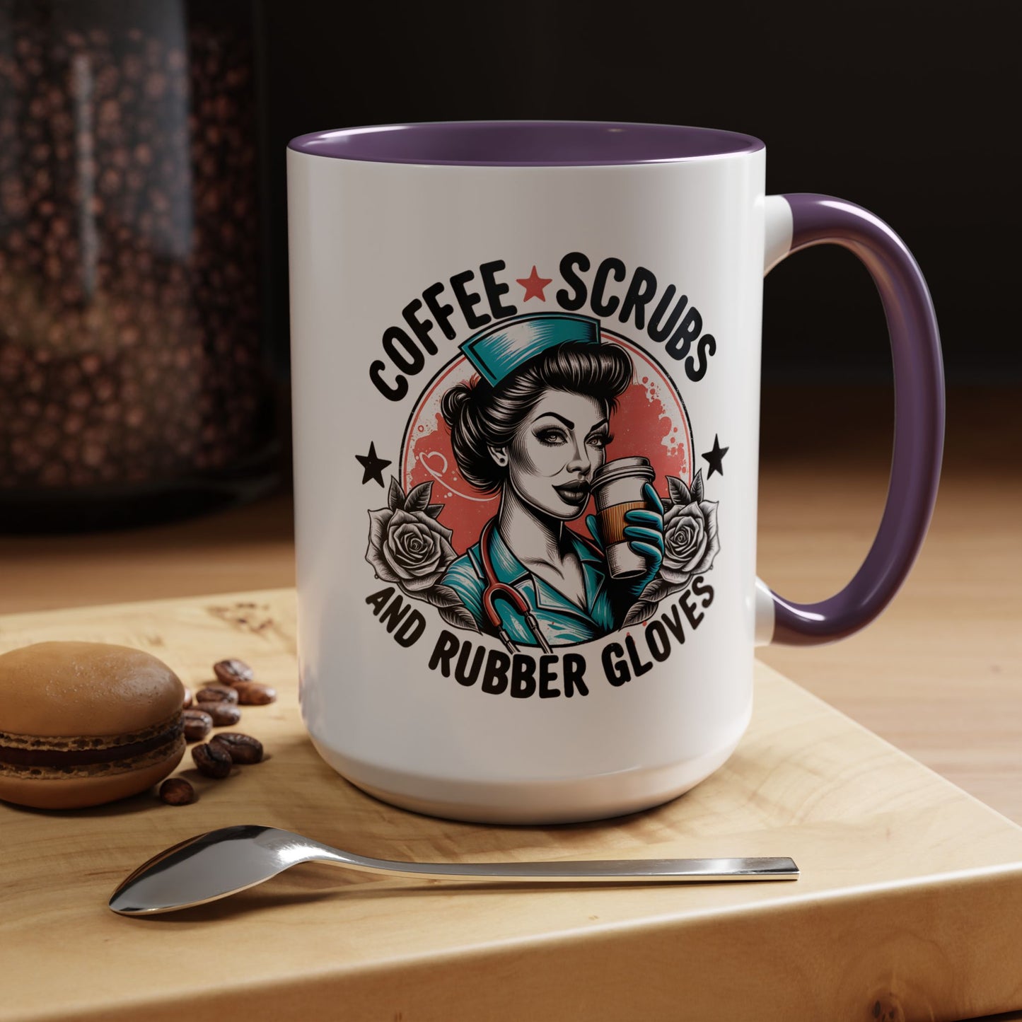 Coffee Lover's Accent Mug: Perfect for Nurses, Gifts for Healthcare Workers, Funny Medical Gifts, Kitchen Decor, Unique Coffee Mugs