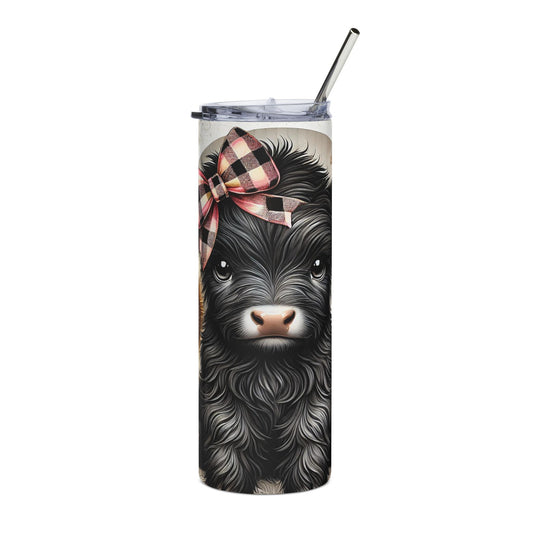 Highland Cow Tumbler, 20oz - Farmhouse Style, Cute Gift for Animal Lovers, Birthday, Holidays, Reusable Drinkware, Eco-Friendly