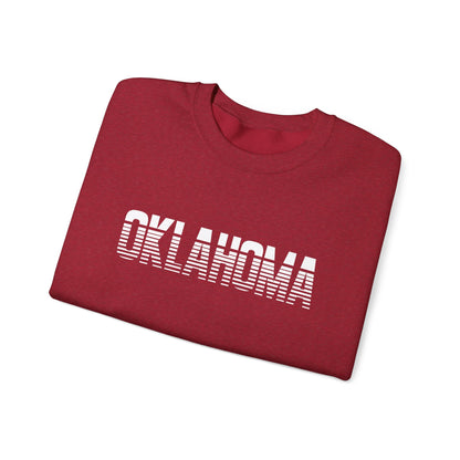 Oklahoma Retro Striped Crewneck Sweatshirt