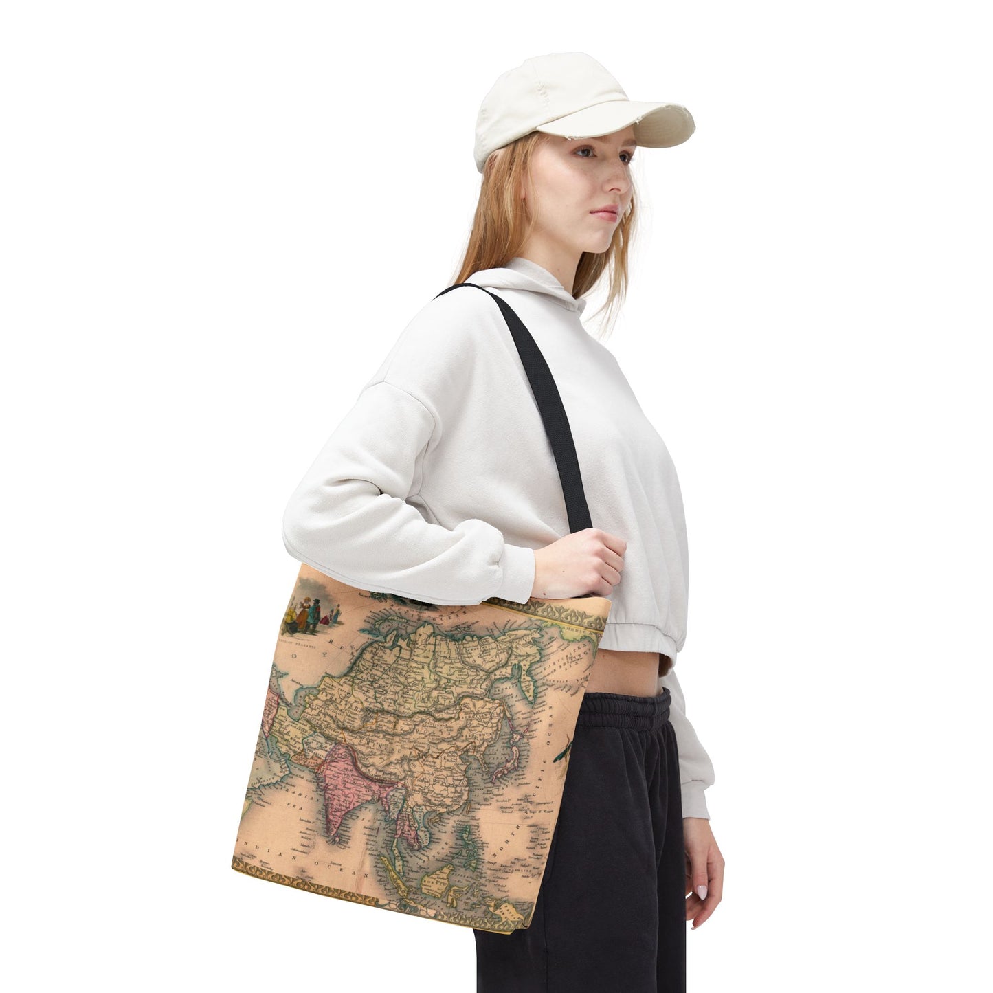 Vintage Map of Asia Tote Bag 3 Sizes