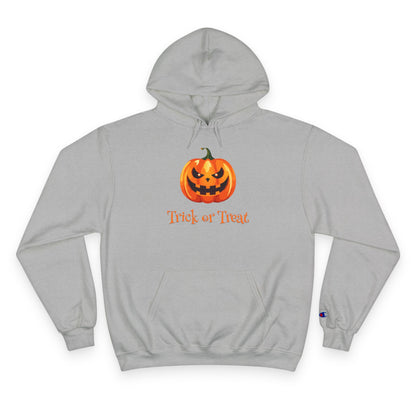 Trick or Treat Halloween Pumpkin Champion Hoodie, Trick or Treat Sweatshirt, Fall Fashion, Cozy Layering, Halloween Costume, Spooky Season