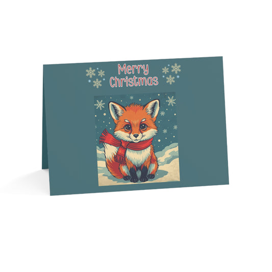 Festive Fox Greeting Cards - Merry Christmas Collection (1, 10, 30, 50pcs)