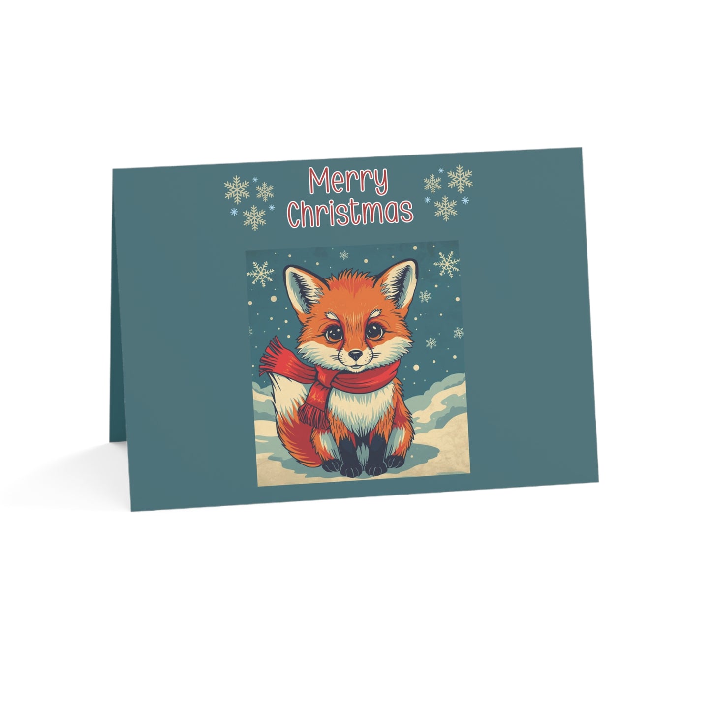 Festive Fox Greeting Cards - Merry Christmas Collection (1, 10, 30, 50pcs)