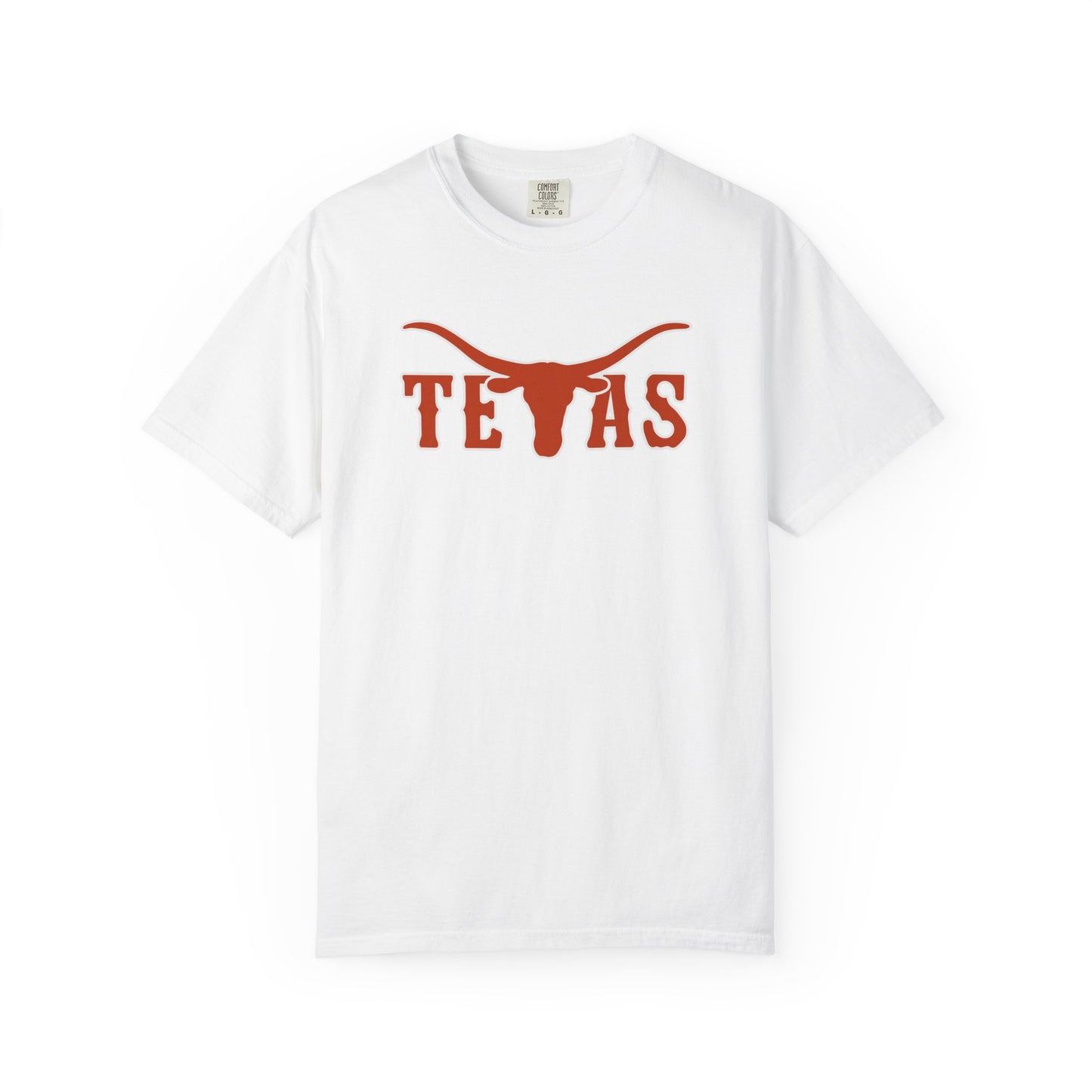 Texas Longhorns Graphic T-Shirt — Burnt Orange "TEXAS" with Longhorn Logo