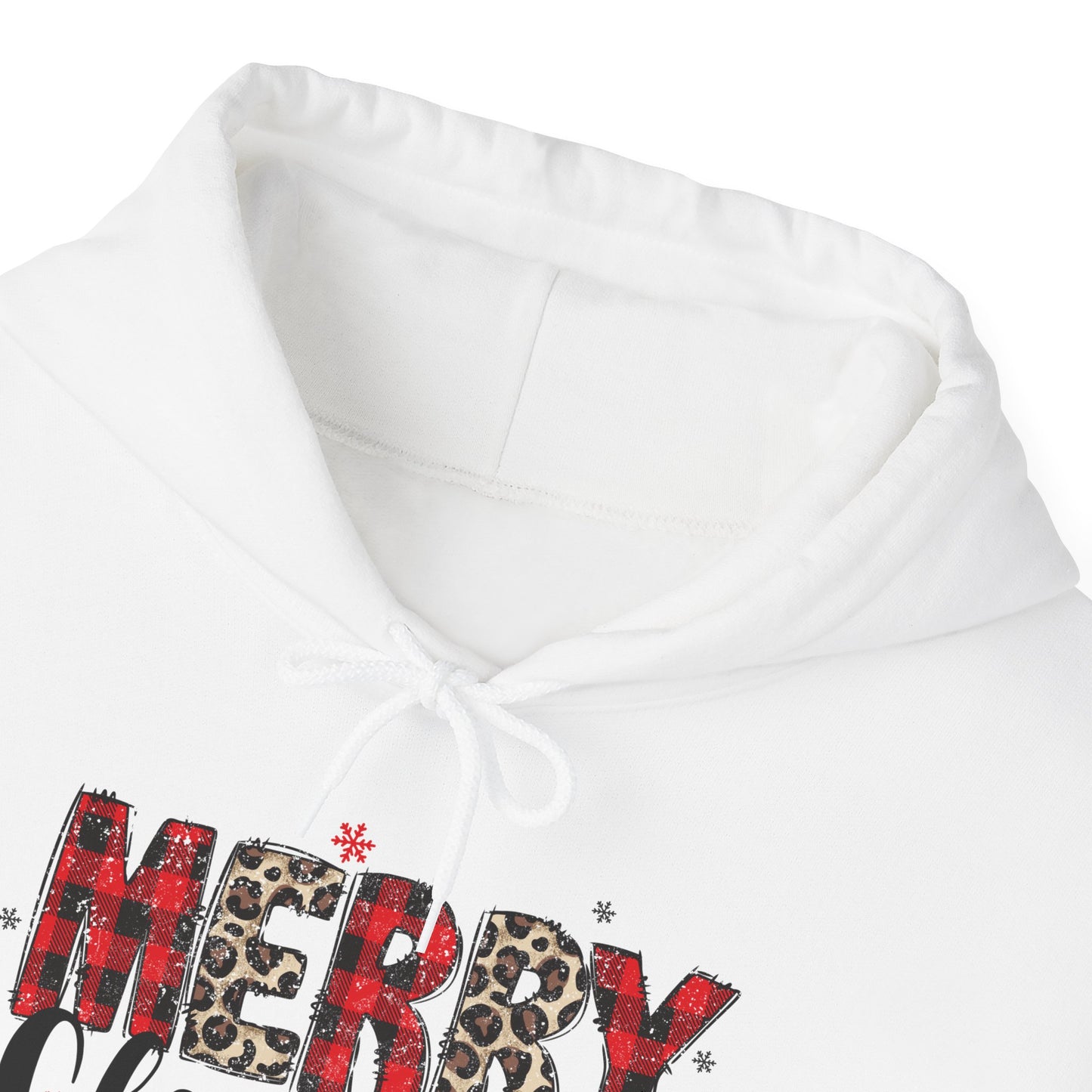 Merry Christmas Plaid Hoodie — Festive Holiday Sweatshirt