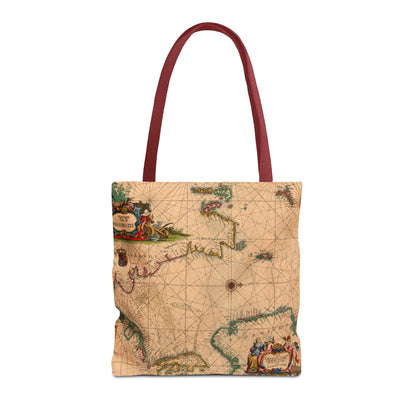 Vintage Nautical Sea Chart Pascaerte Van De Noordzee Tote Bag