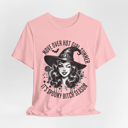 Spooky Witch Season Tee, Move Over Hot Girl Summer Halloween Shirt Graphic T-Shirt, Autumn Fashion, Witchy Vibes, Halloween Costume