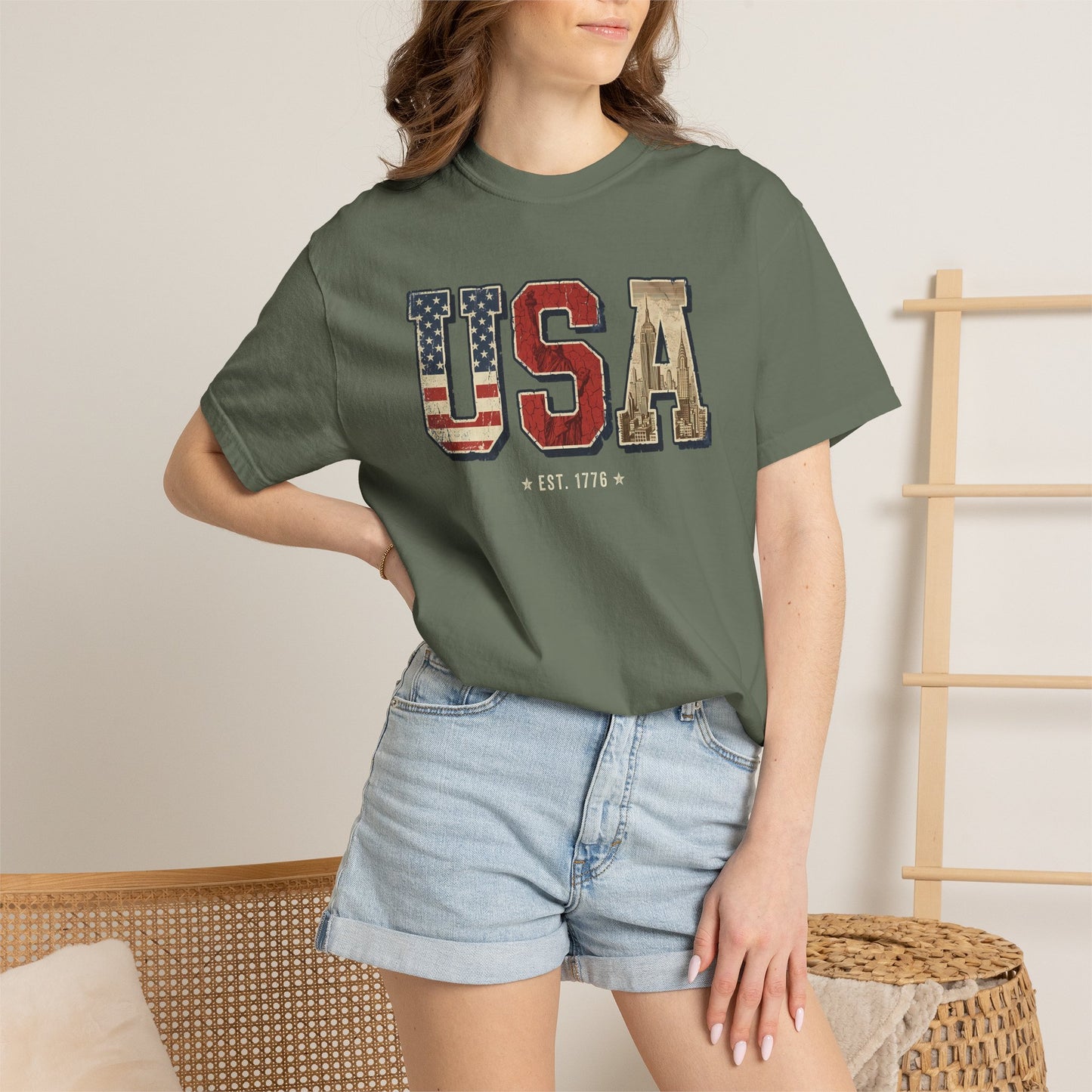 USA Retro Comfort Colors Tee