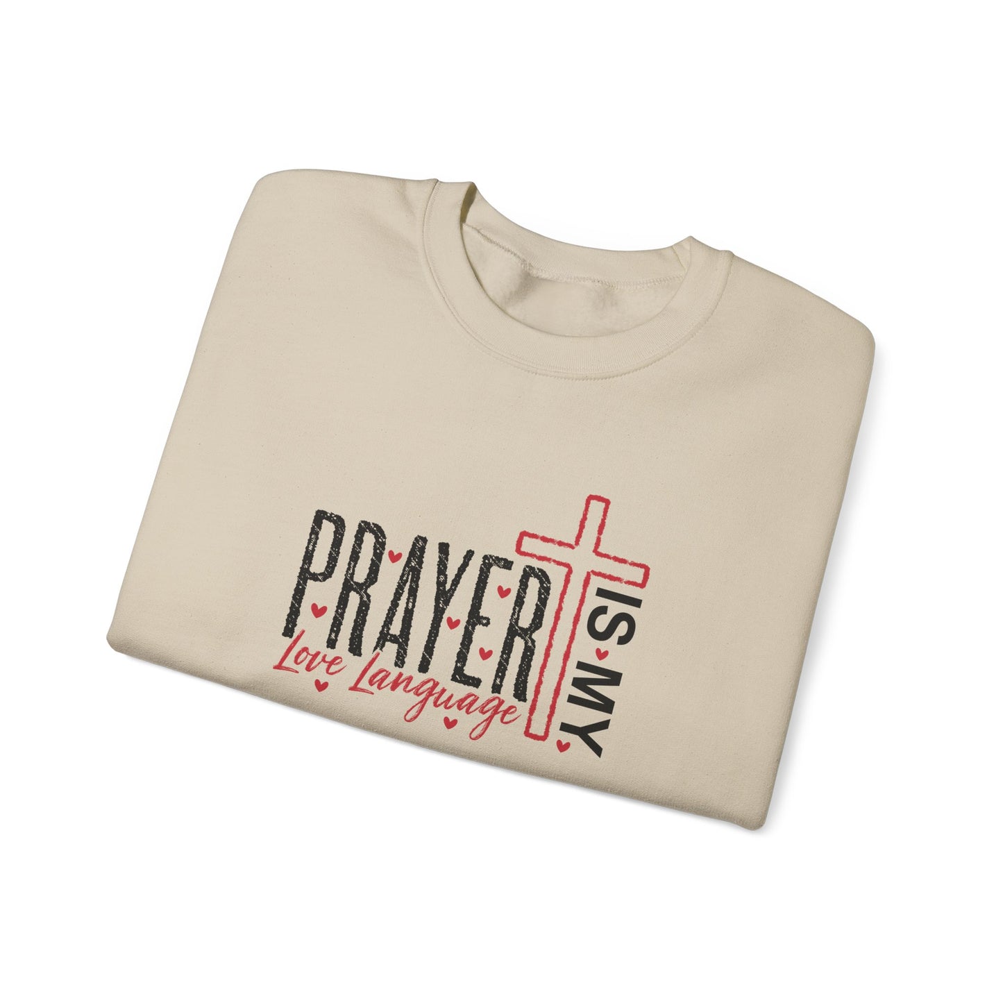 Prayer is My Love Language Cozy Crewneck Sweatshirt
