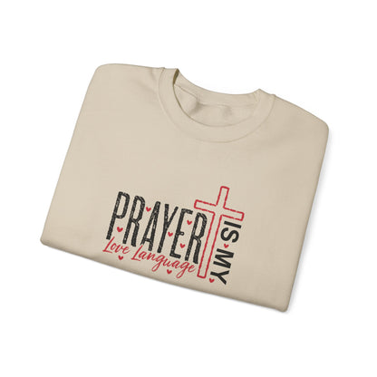 Prayer is My Love Language Cozy Crewneck Sweatshirt