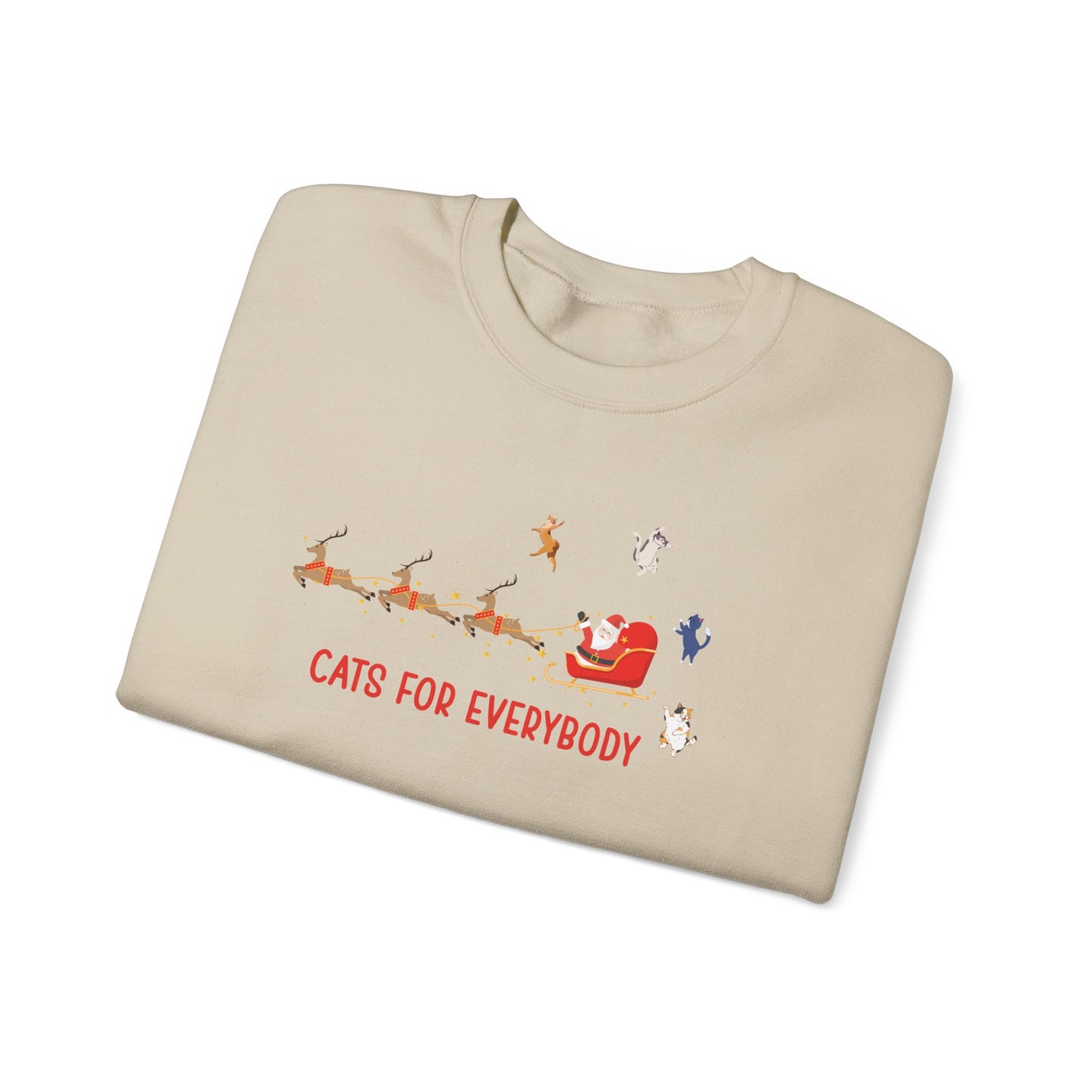 Cats For Everybody Crewneck Sweatshirt — Cute Cat