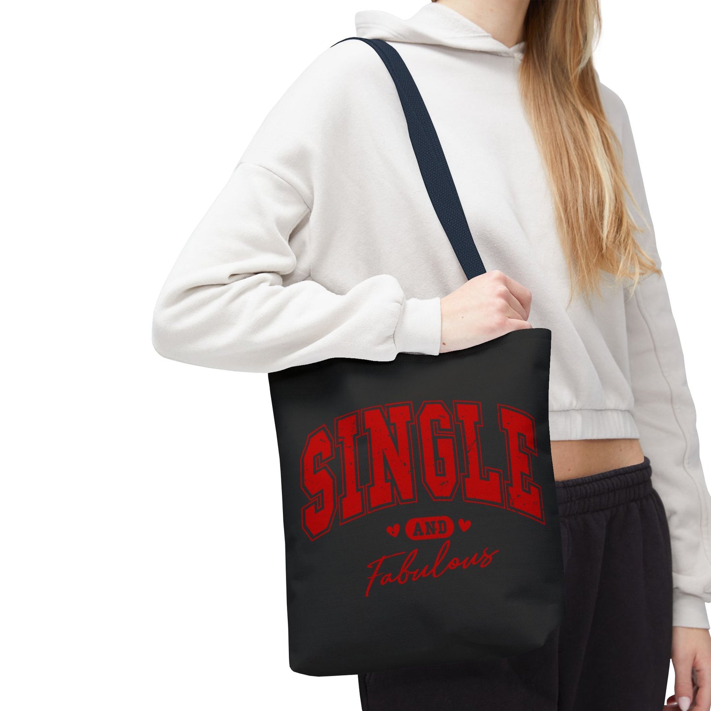 Single and Fabulous Black Canvas Tote 3 Sizes