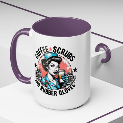 Coffee Lover's Accent Mug: Perfect for Nurses, Gifts for Healthcare Workers, Funny Medical Gifts, Kitchen Decor, Unique Coffee Mugs