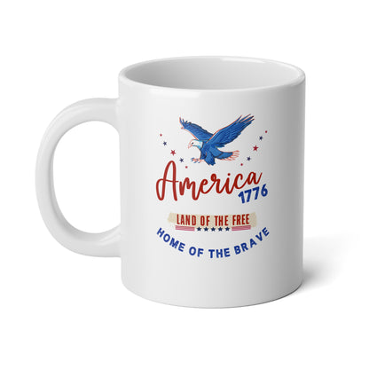 American Eagle Patriotic 20oz Jumbo White Mug