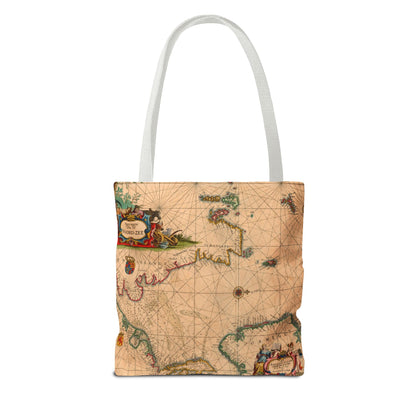 Vintage Nautical Sea Chart Pascaerte Van De Noordzee Tote Bag