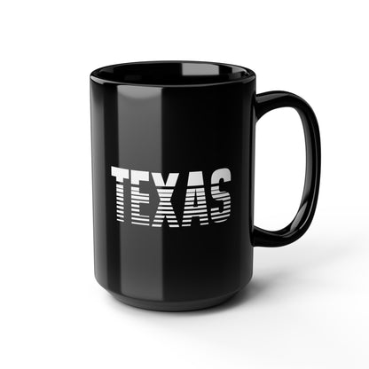 Texas 15oz Black Mug