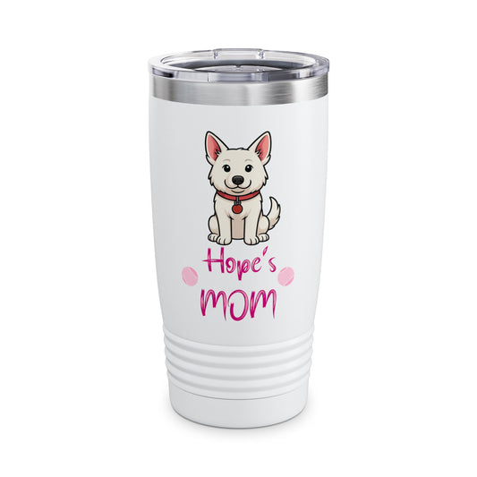 White German Shepherd Personalized Tumbler - 20oz, Custom Travel Mug, Perfect Gift for Dog Lovers, Cute Pet Owners, Inspirational Drinkware