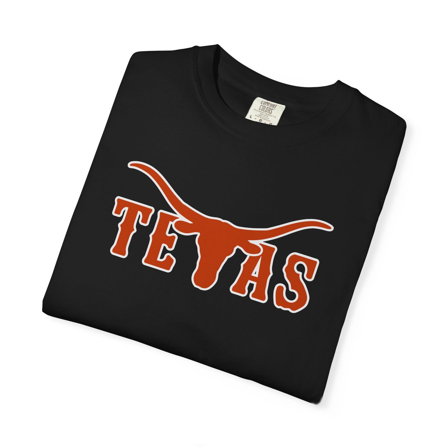 Texas Longhorns Graphic T-Shirt — Burnt Orange "TEXAS" with Longhorn Logo