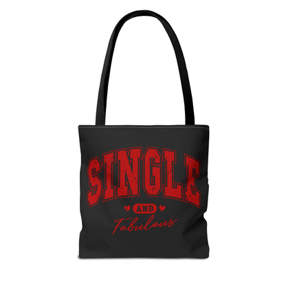 Single and Fabulous Black Canvas Tote 3 Sizes