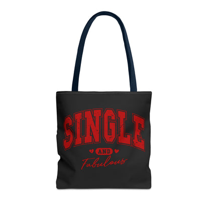 Single and Fabulous Black Canvas Tote 3 Sizes