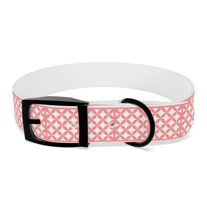 Personalized Pink Geo Dog Collar — Custom Name & Phone Number