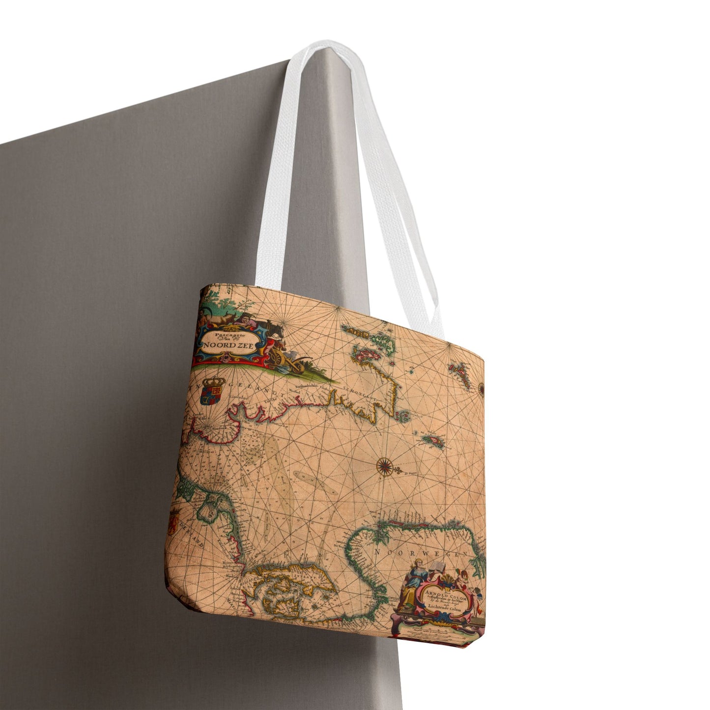Vintage Nautical Sea Chart Pascaerte Van De Noordzee Tote Bag