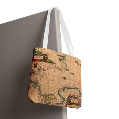 Vintage Nautical Sea Chart Pascaerte Van De Noordzee Tote Bag