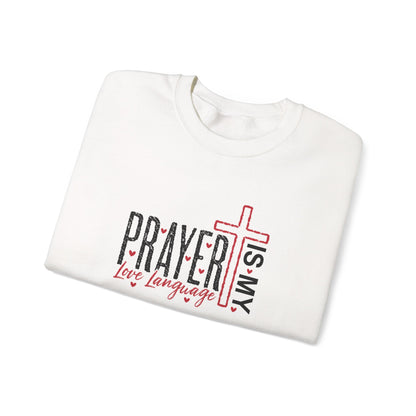 Prayer is My Love Language Cozy Crewneck Sweatshirt