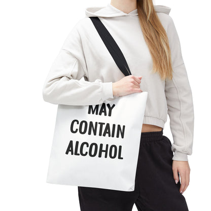 May Contain Alcohol Reusable Grocery & Beach Tote