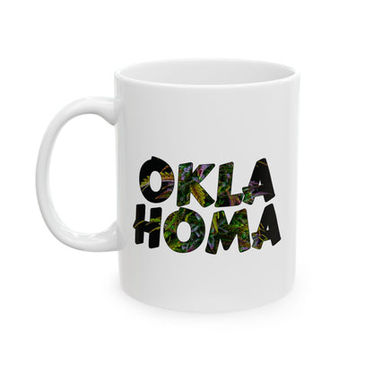 Oklahoma Cannabis Ceramic White 11oz or 15oz Coffee Mug