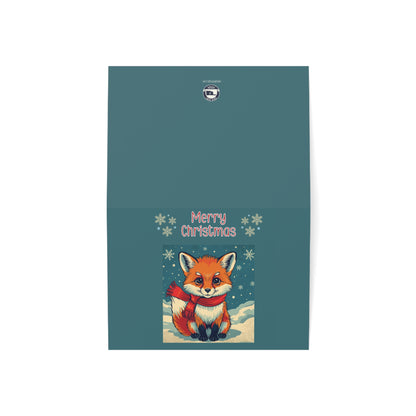 Festive Fox Greeting Cards - Merry Christmas Collection (1, 10, 30, 50pcs)