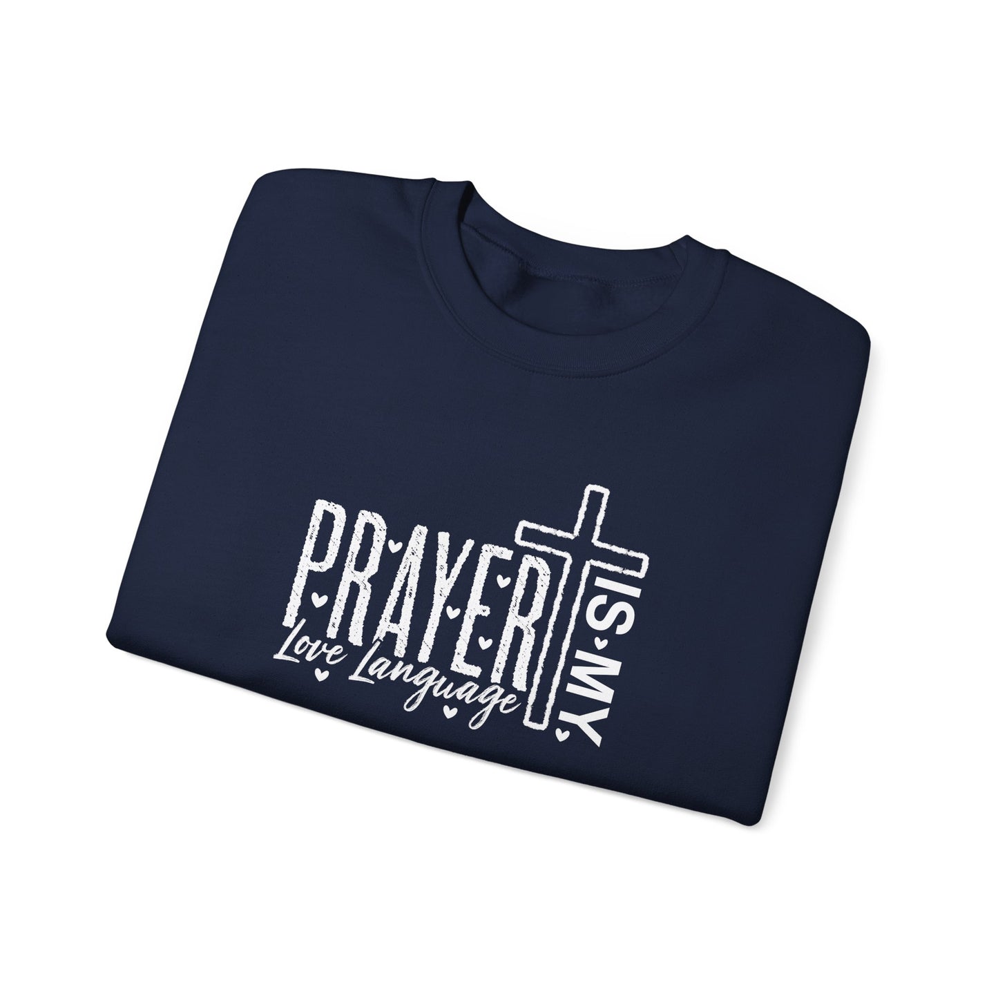 Prayer is My Love Language Cozy Crewneck Sweatshirt