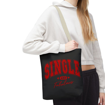 Single and Fabulous Black Canvas Tote 3 Sizes