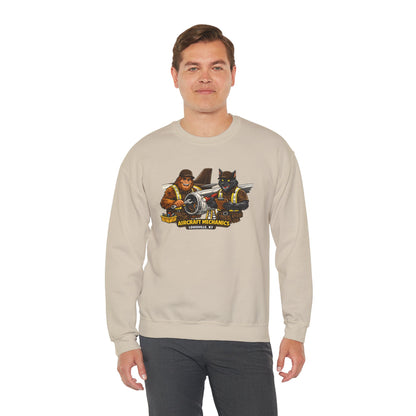 Aircraft Mechanics Crewneck Sweatshirt — Vintage Plane Techs Graphic