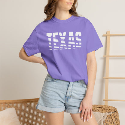 Texas Graphic T-Shirt – Retro Striped TEXAS Design, State Pride Tee