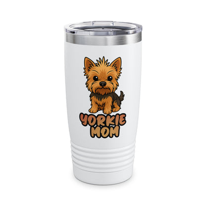 Yorkie Mom Tumbler 20oz Cute Dog Lover Travel Cup Perfect Gift for Pet Moms Dog Enthusiasts Pet Lovers 20oz Insulated Mug