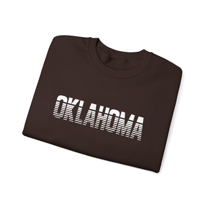 Oklahoma Retro Striped Crewneck Sweatshirt