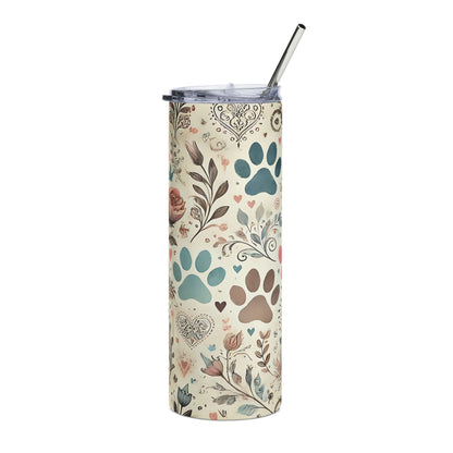 Paw Print Stainless Steel Tumbler, 20oz