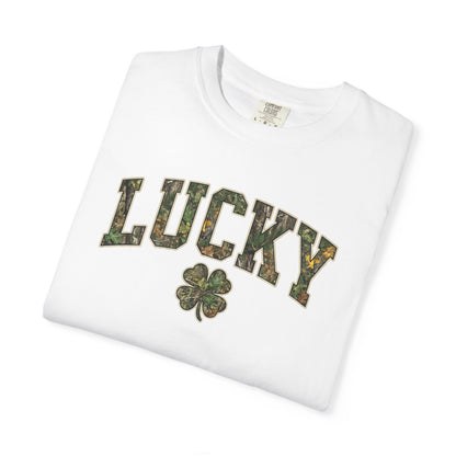Lucky Shamrock T-Shirt — Camo Print St. Patrick's Day Tee